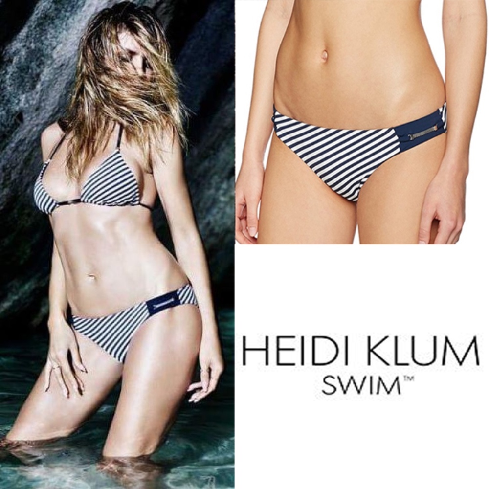 Heidi Klum Decadence Bikini Bottom, Navy Striped